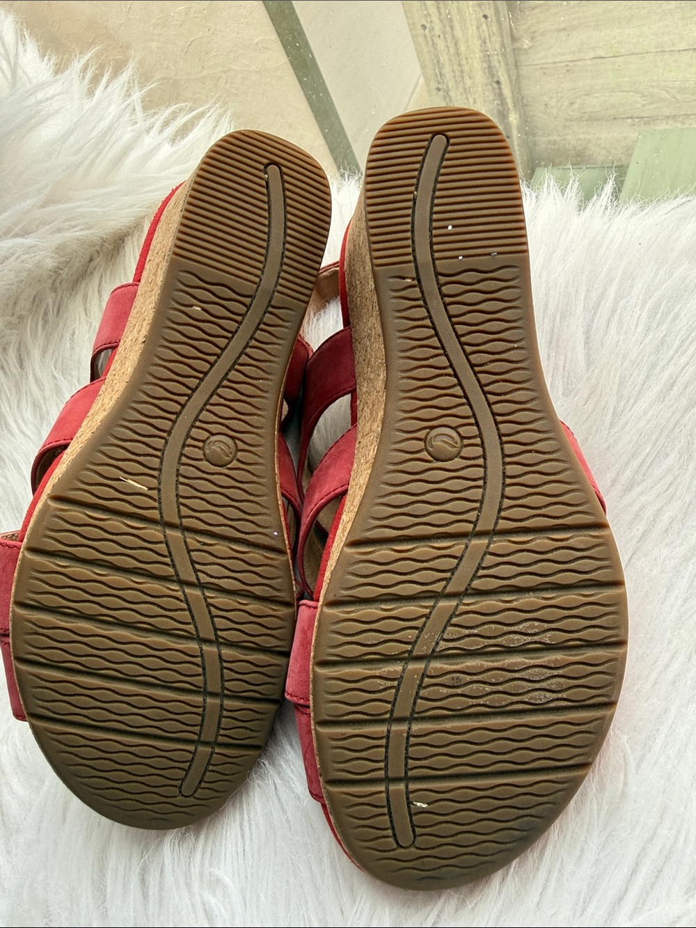Clarks Un Capri Step Platform Crisscross Wedge Sandal 8 1/2 - Picture 5 of 9